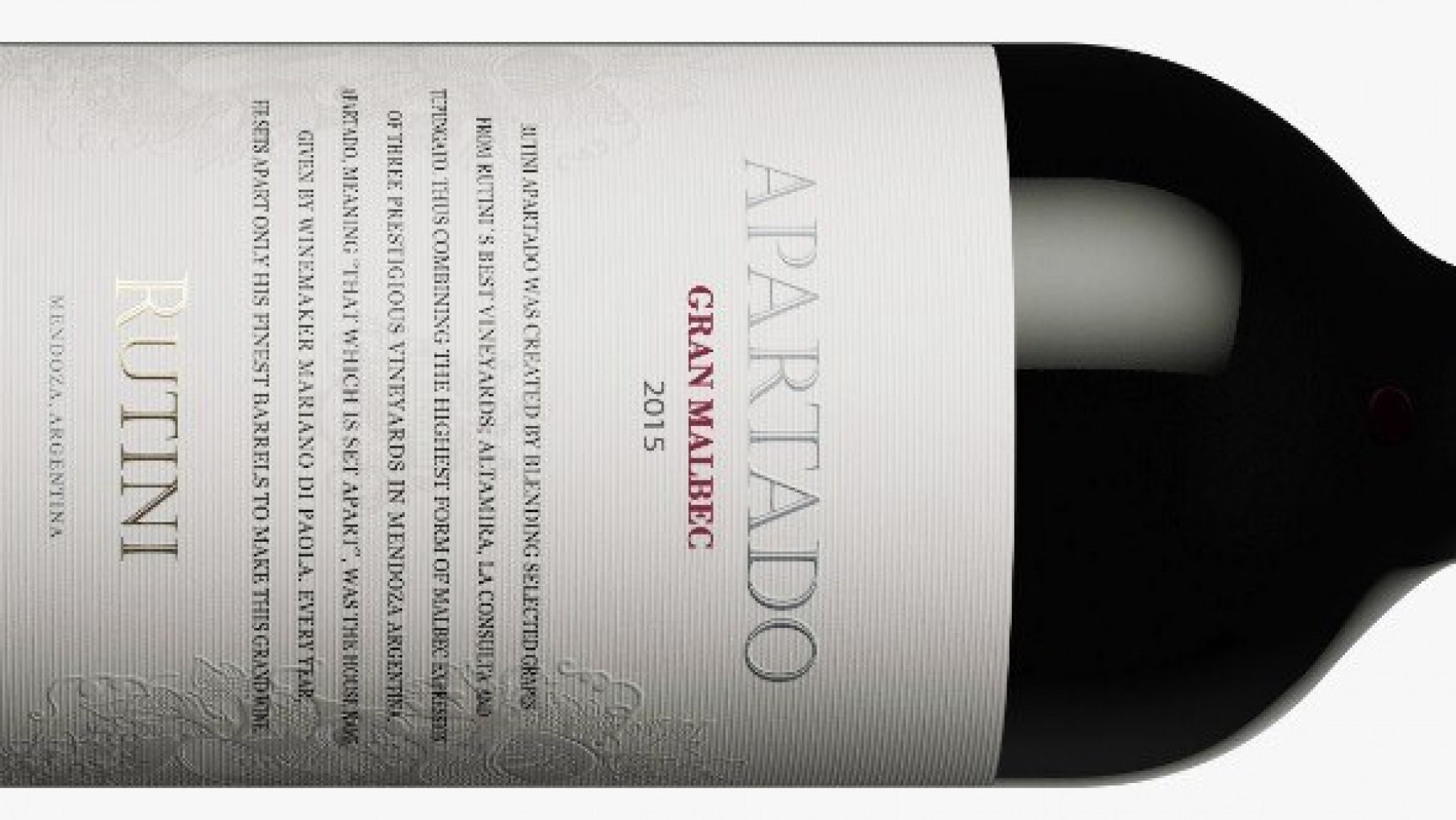 Rutini Apartado Gran Malbec 2015, en el Top 100 de Wine Enthusiast